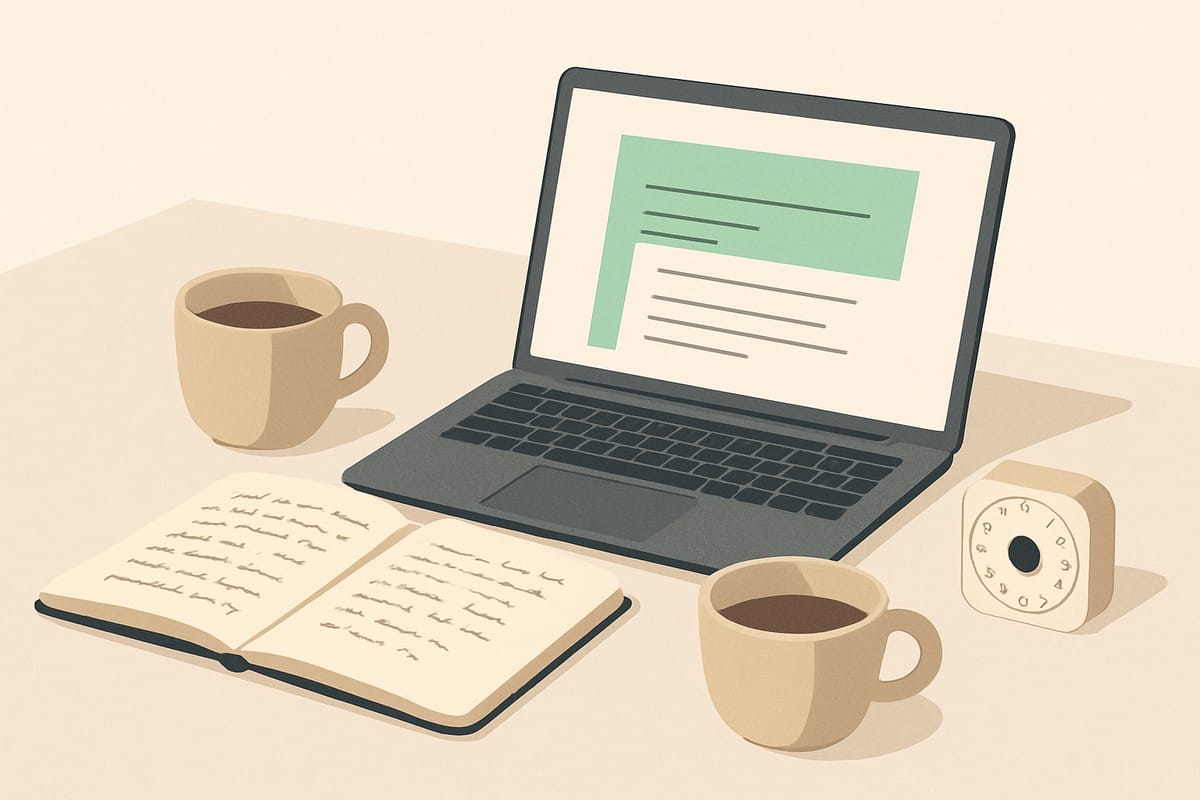 Stage 2 — Prepare Tutor reviewing student notes and lesson materials before a session